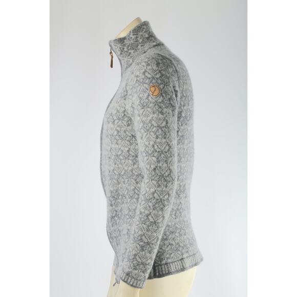 FJÄLLRÄVEN Gray Wool Snow Cardigan W Full Zip Sweater Women’s Size Small - Picture 7 of 15
